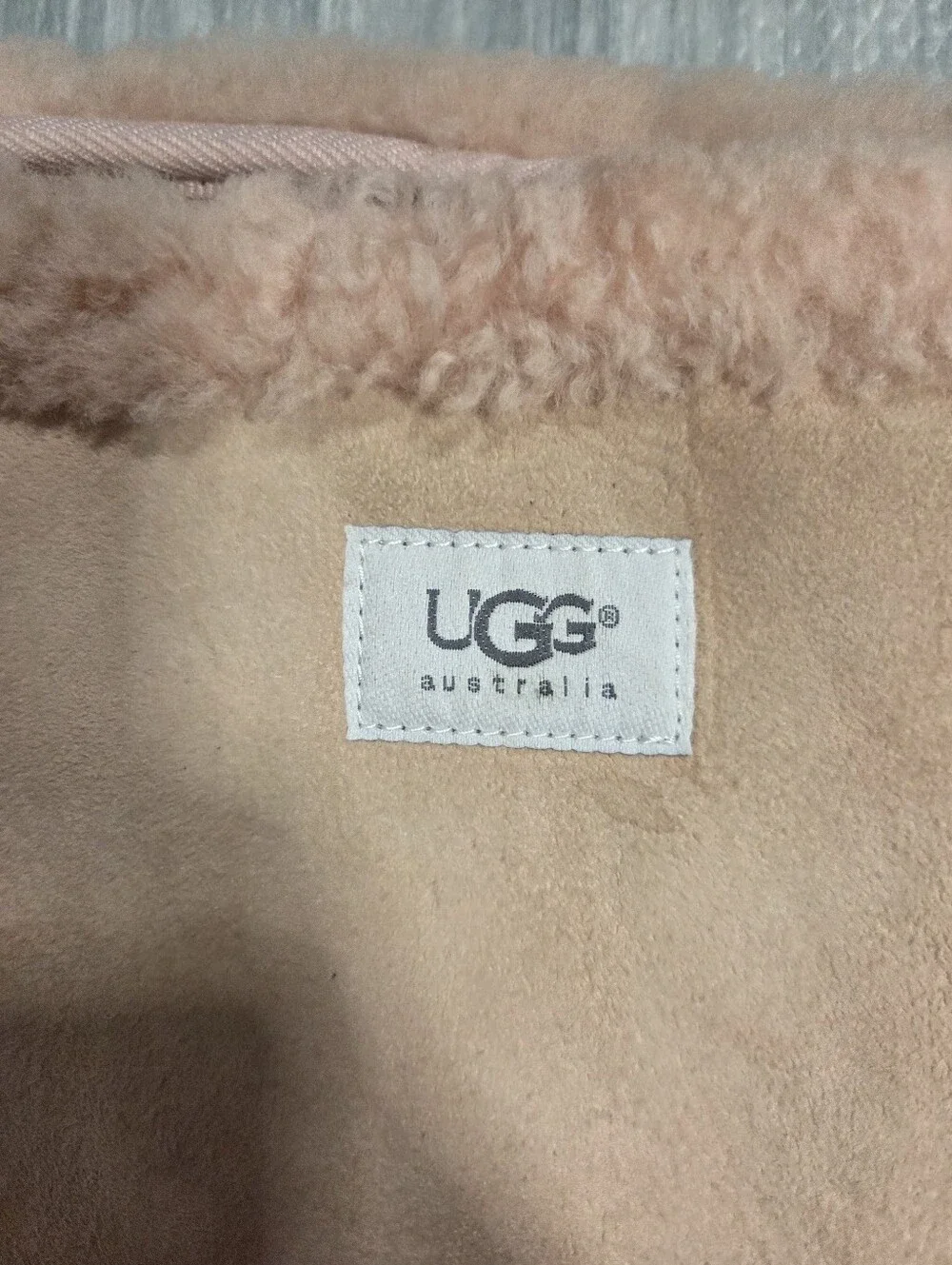 UGG pink suede leather muff clutch shoulder bag